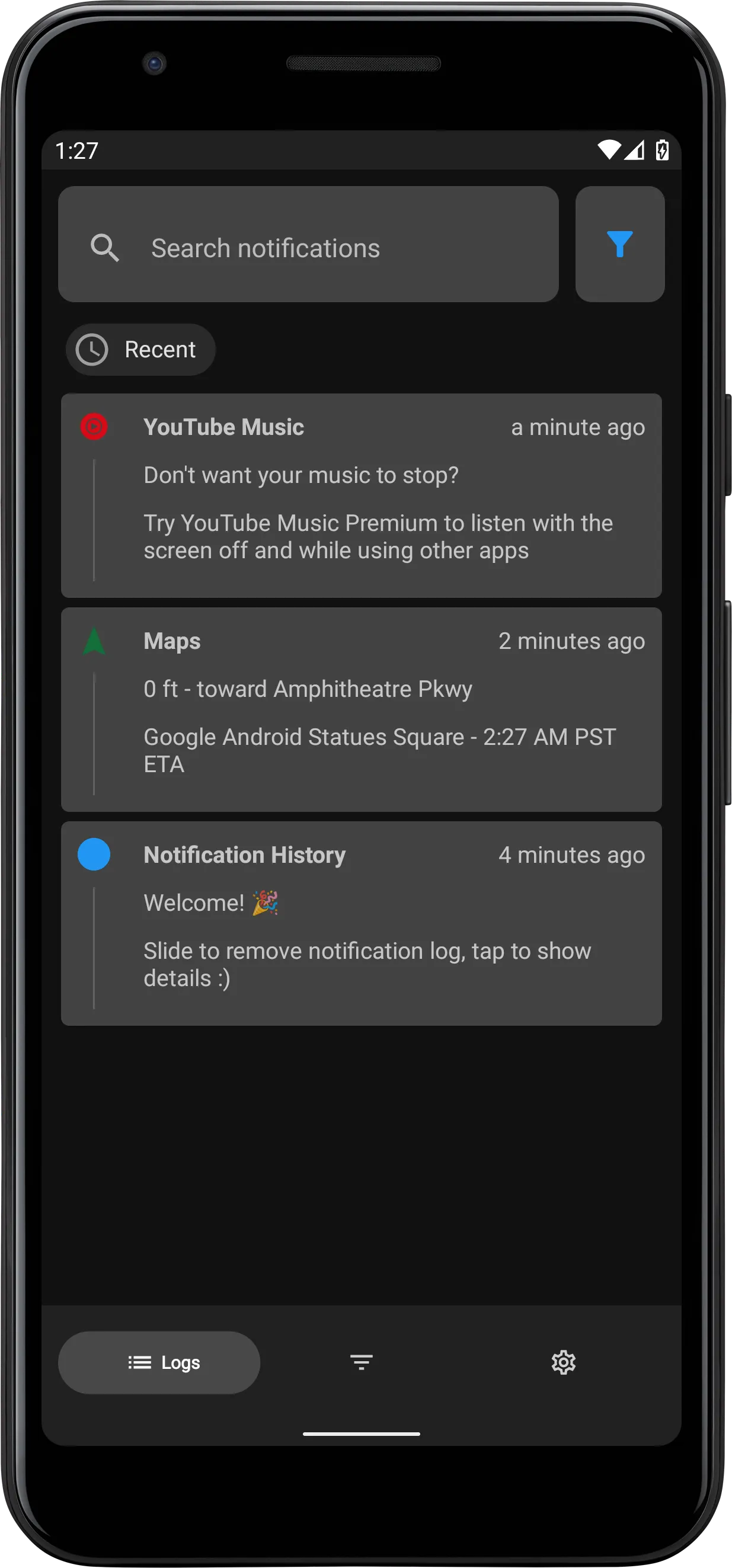 Track Notifications History | Indus Appstore | Screenshot