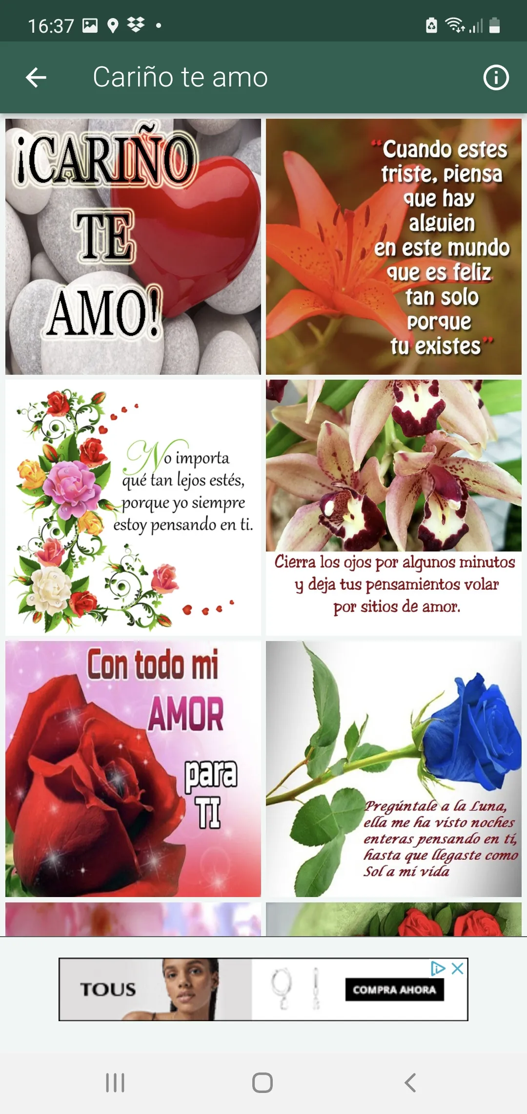 ¡Cariño te amo! Frases de amor | Indus Appstore | Screenshot