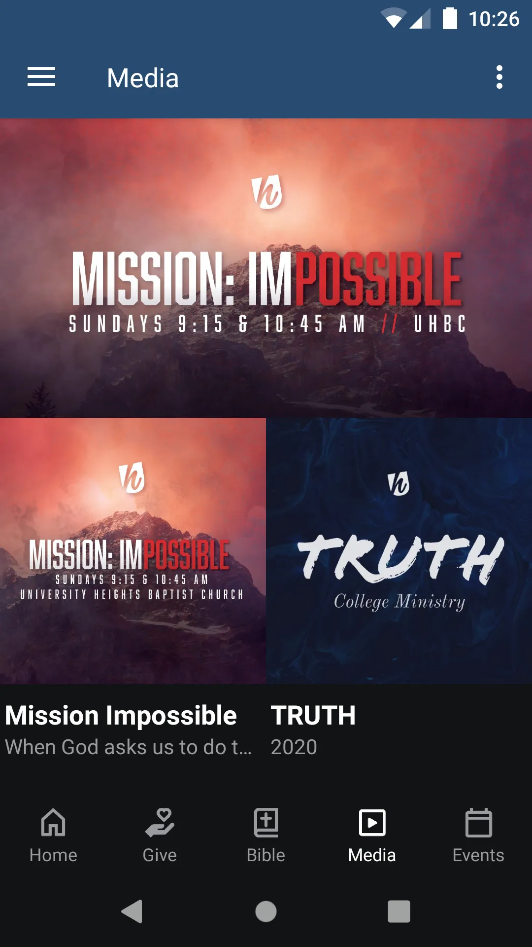 University Heights Church | Indus Appstore | Screenshot