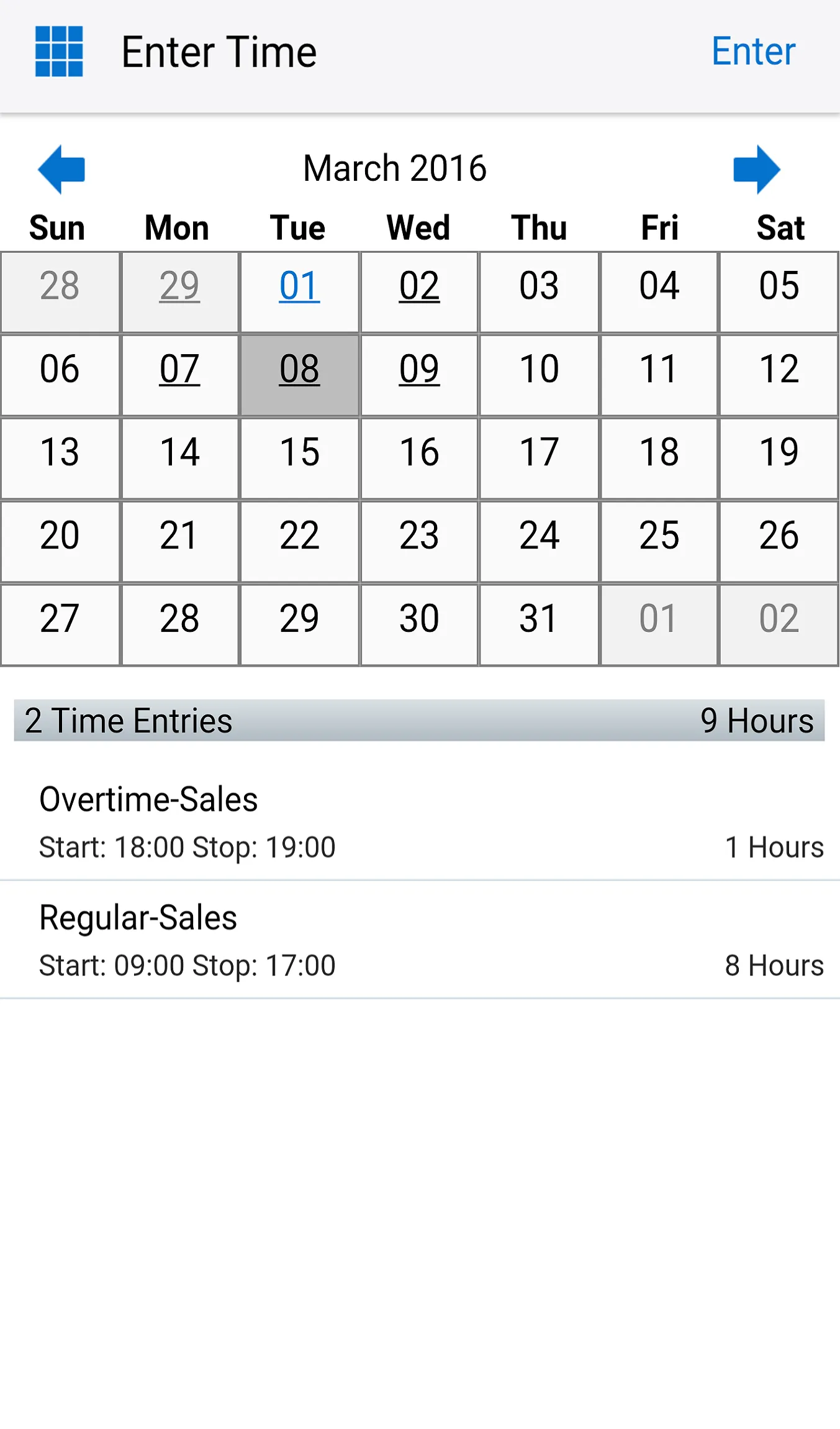 Timecards for EBS | Indus Appstore | Screenshot