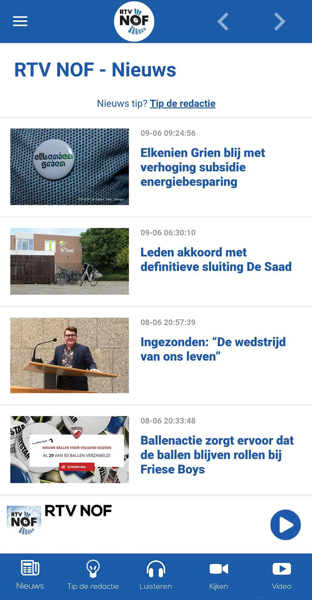 RTV NOF - Nieuws | Indus Appstore | Screenshot