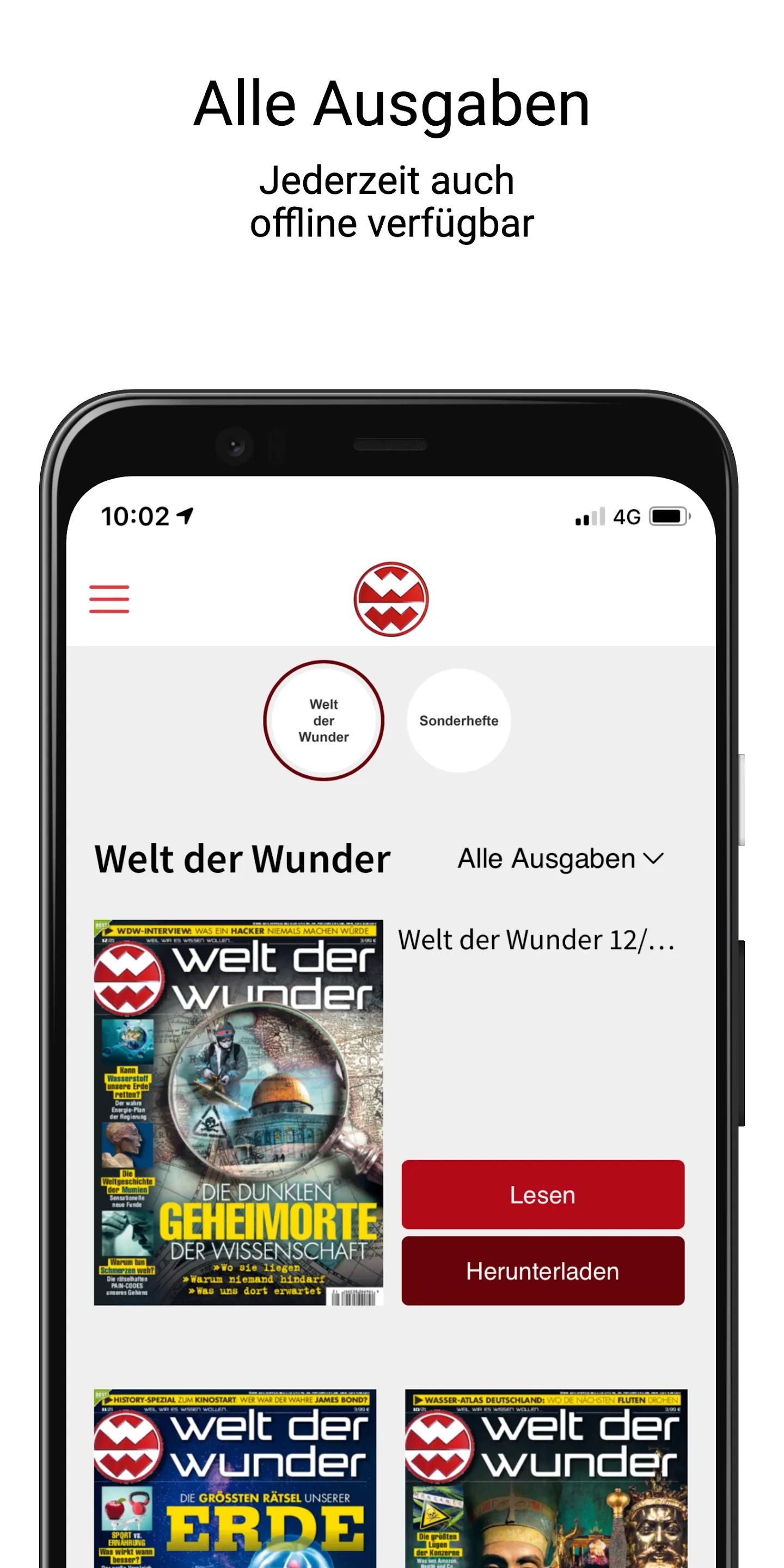 Welt der Wunder - ePaper | Indus Appstore | Screenshot