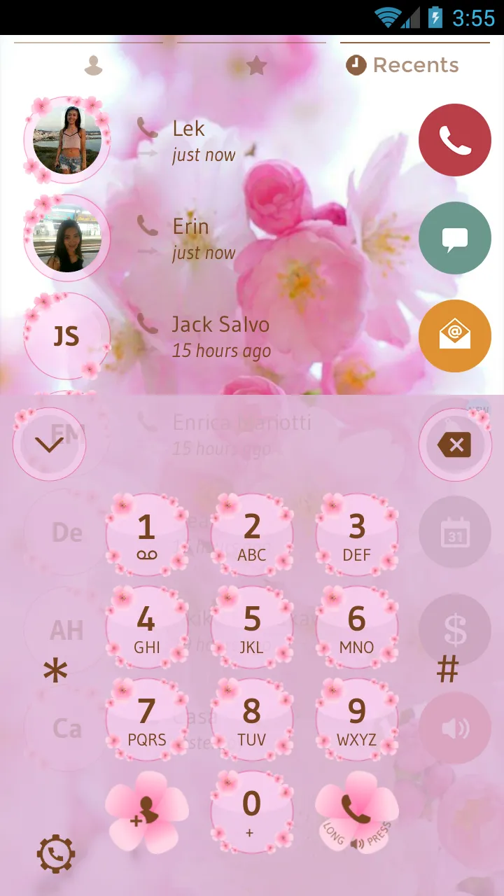 Theme Dialer Love Sakura | Indus Appstore | Screenshot