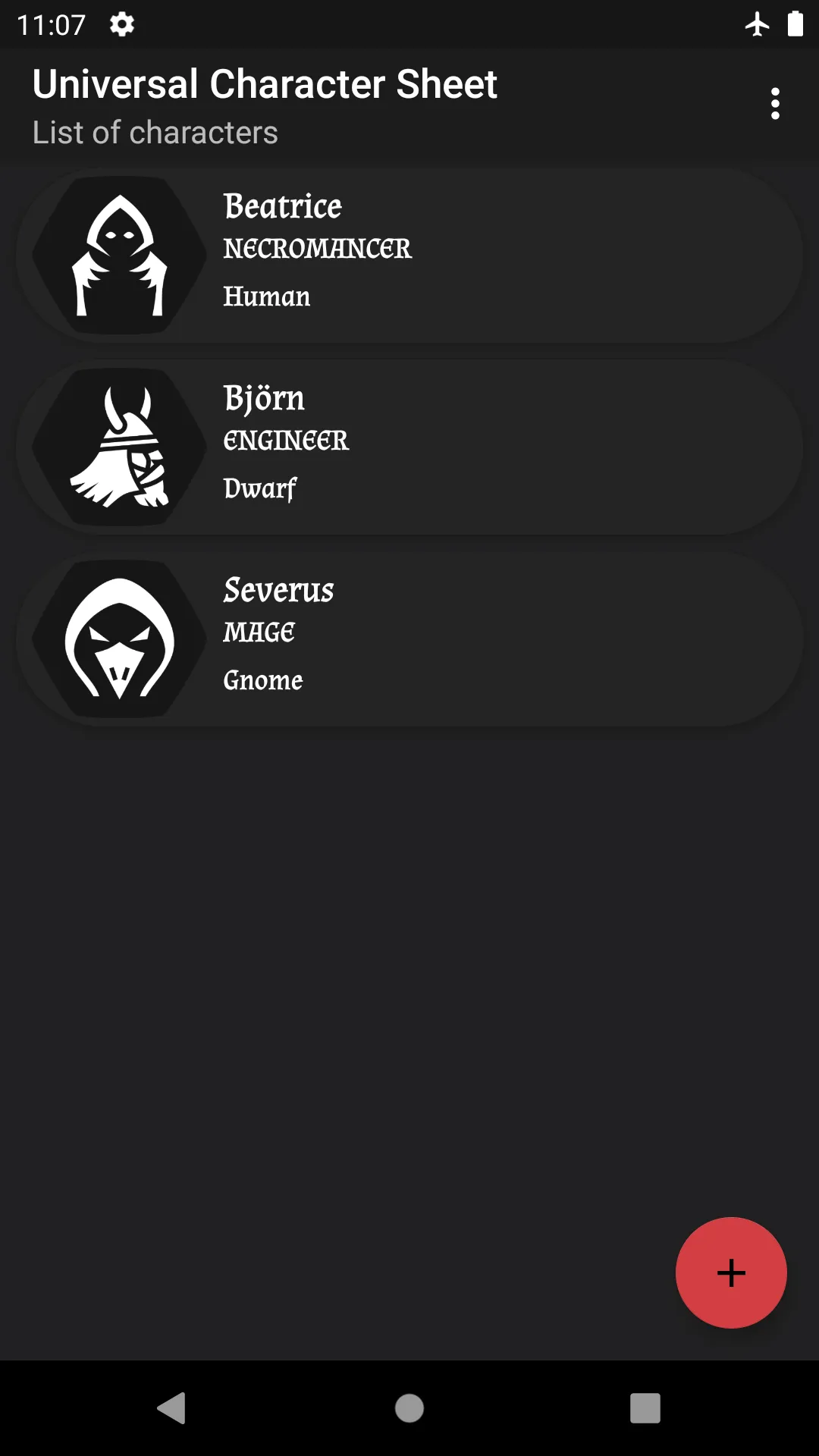 Universal Character Sheet | Indus Appstore | Screenshot