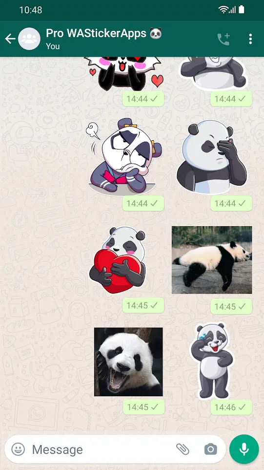 Funny Panda Stickers WASticker | Indus Appstore | Screenshot