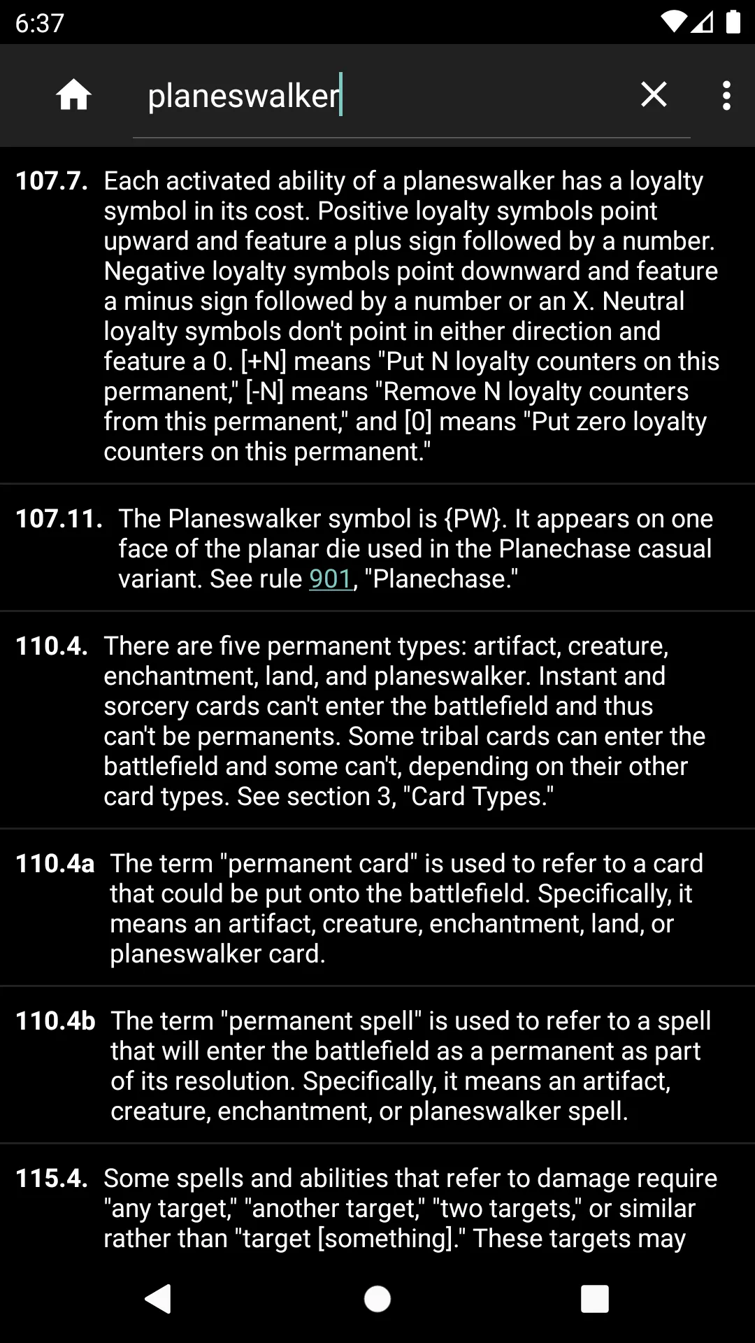 MTG Rules | Indus Appstore | Screenshot