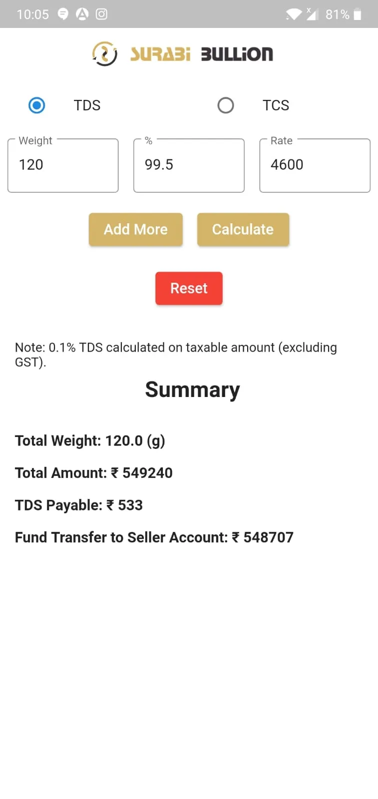 TDS Calculator | Indus Appstore | Screenshot