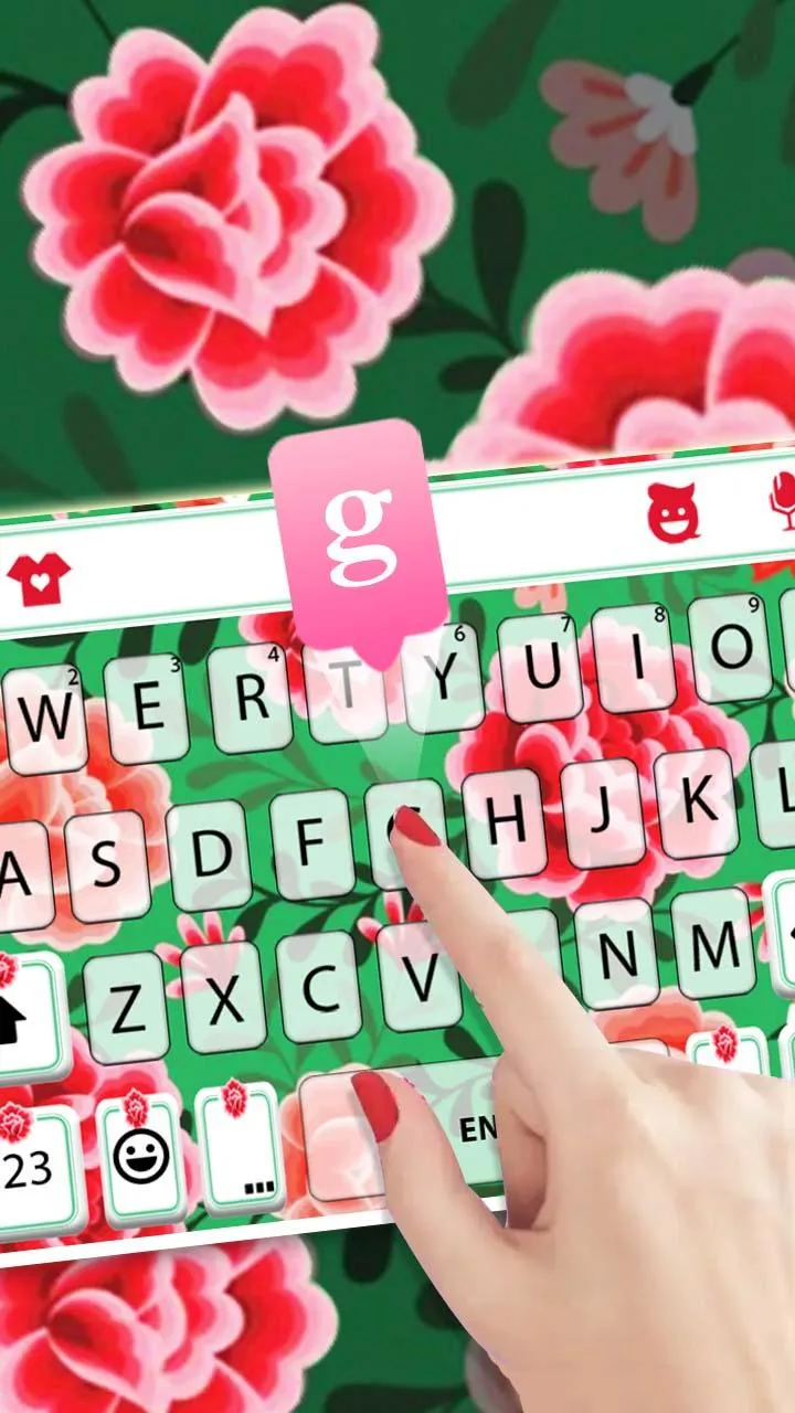 Folk Flower Pattern Keyboard T | Indus Appstore | Screenshot