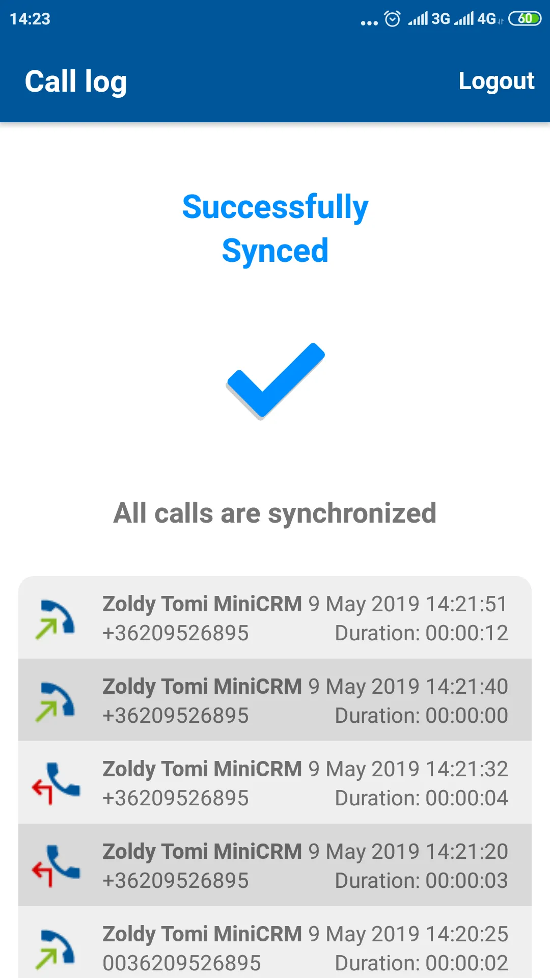 MiniCRM - CallLog | Indus Appstore | Screenshot