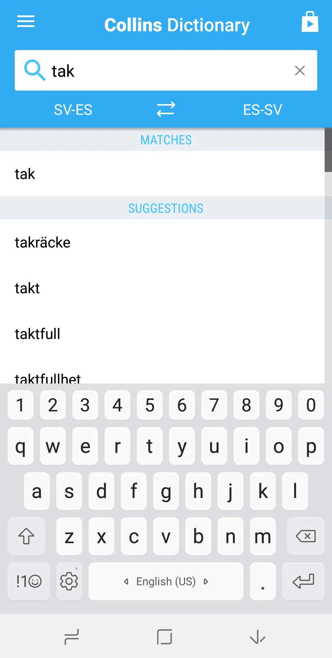 Spanish-Swedish Dictionary | Indus Appstore | Screenshot