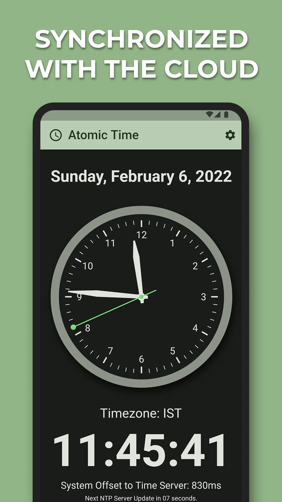 Atomic Time - NTP Clock Sync | Indus Appstore | Screenshot