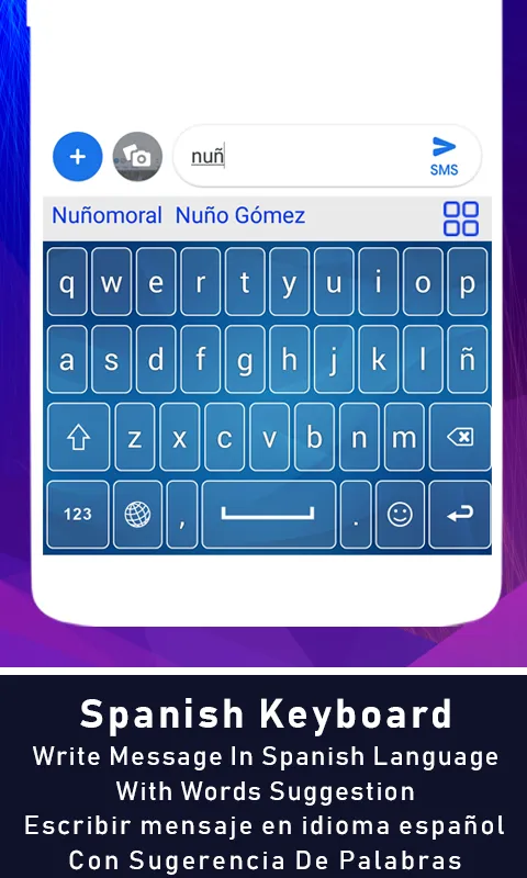 Spanish Keyboard with English | Indus Appstore | Screenshot