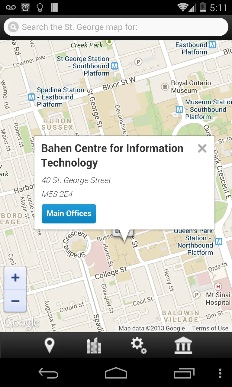 UofT Multi-Campus Map | Indus Appstore | Screenshot