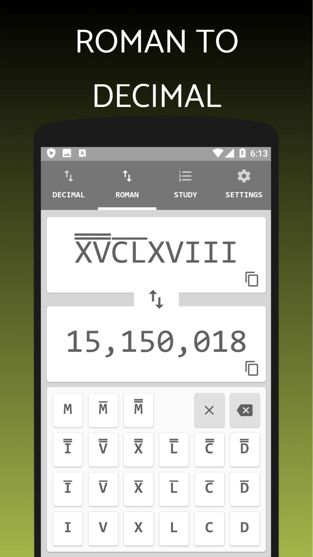 Roman Numerals Converter | Indus Appstore | Screenshot