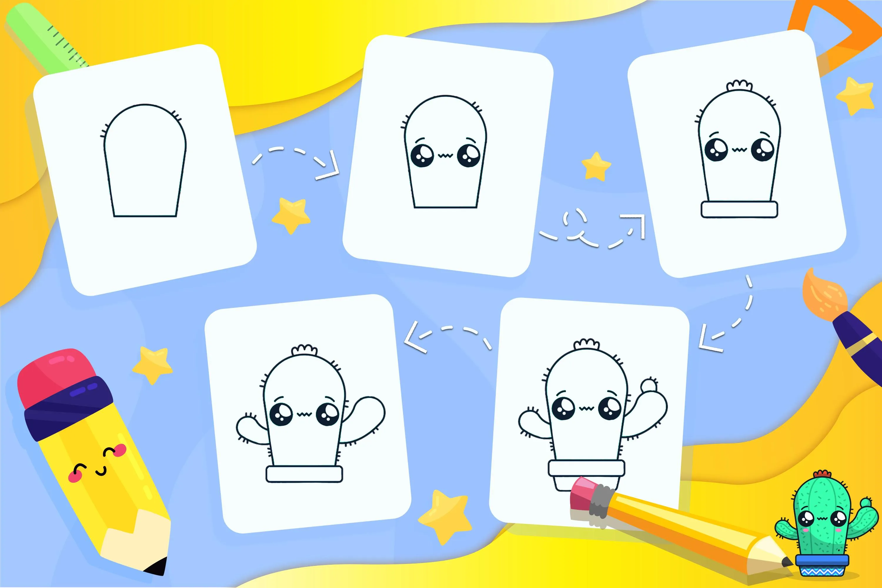 Learn to Draw Cute Characters | Indus Appstore | Screenshot