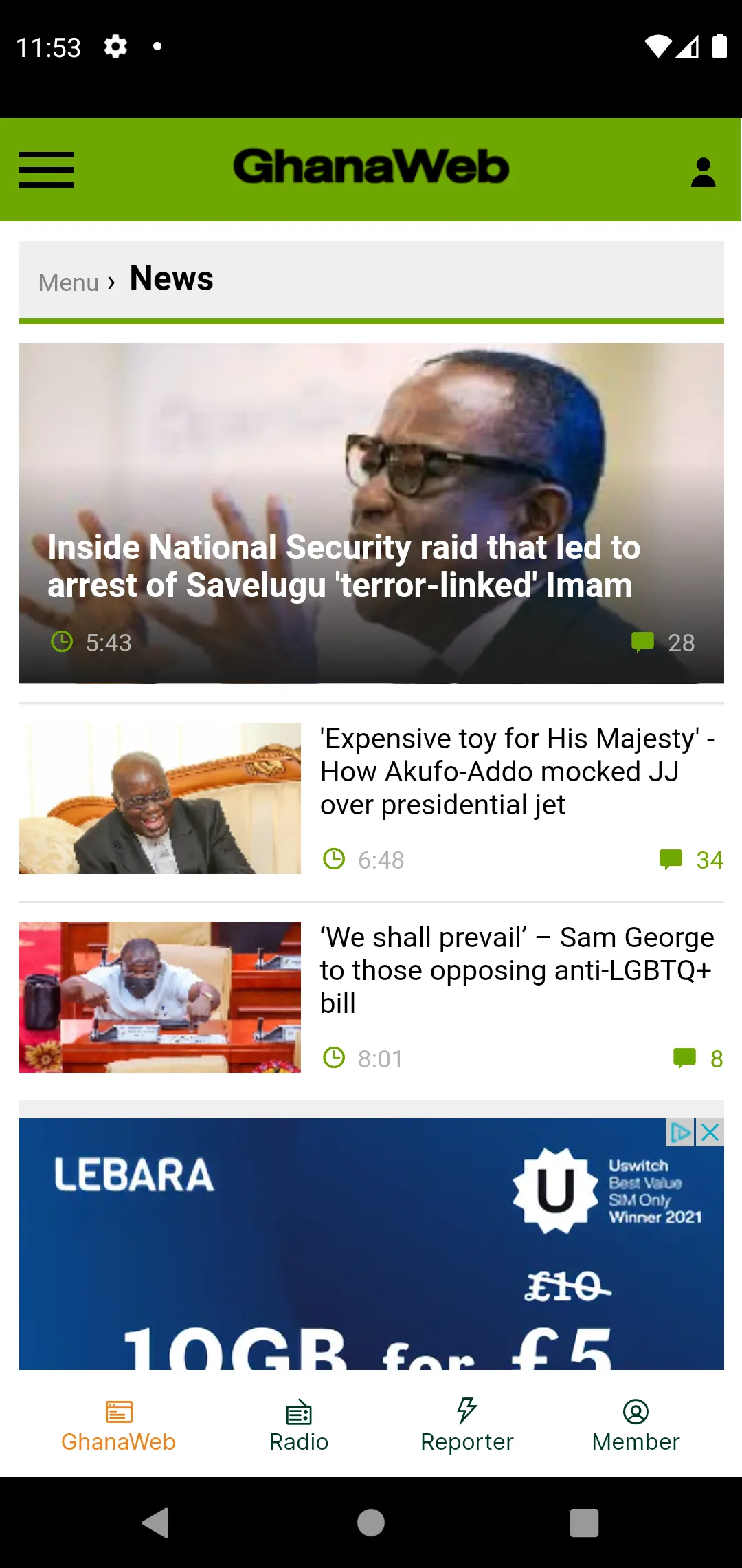 GhanaWeb | Indus Appstore | Screenshot