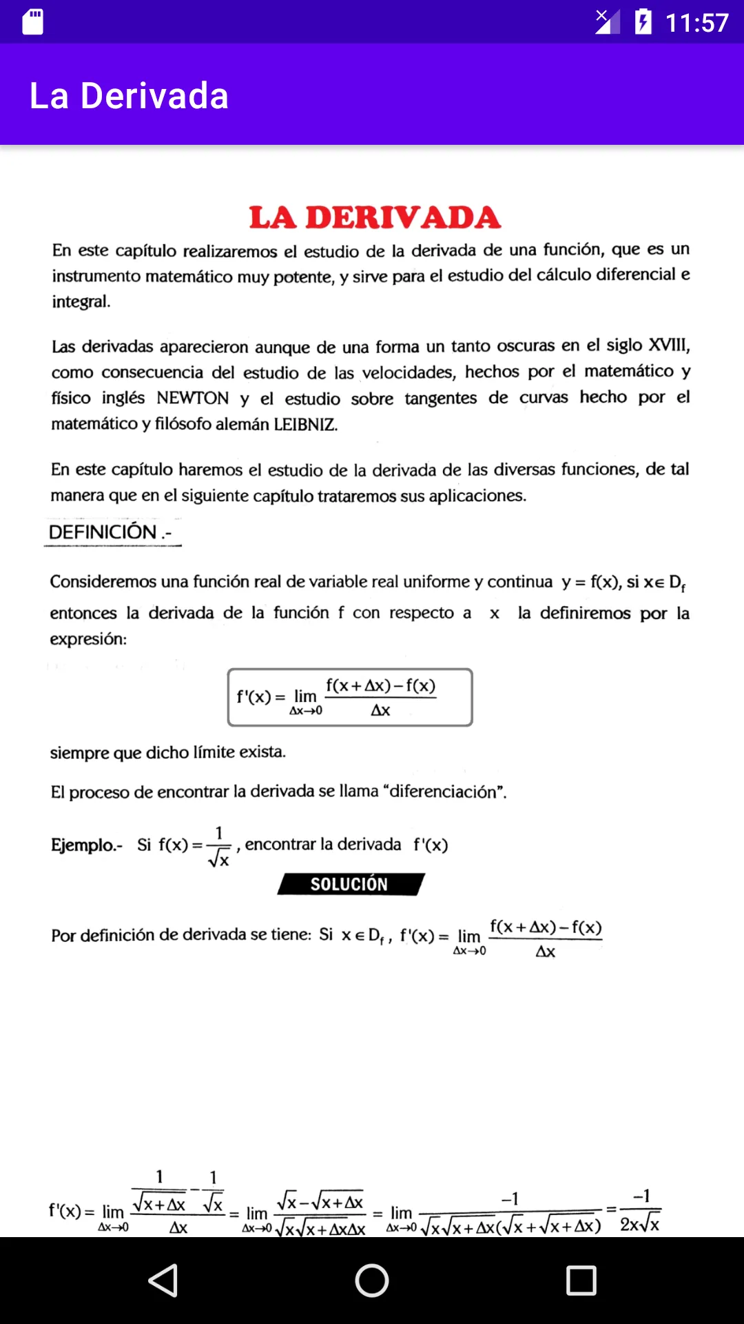 La Derivada Matemática | Indus Appstore | Screenshot