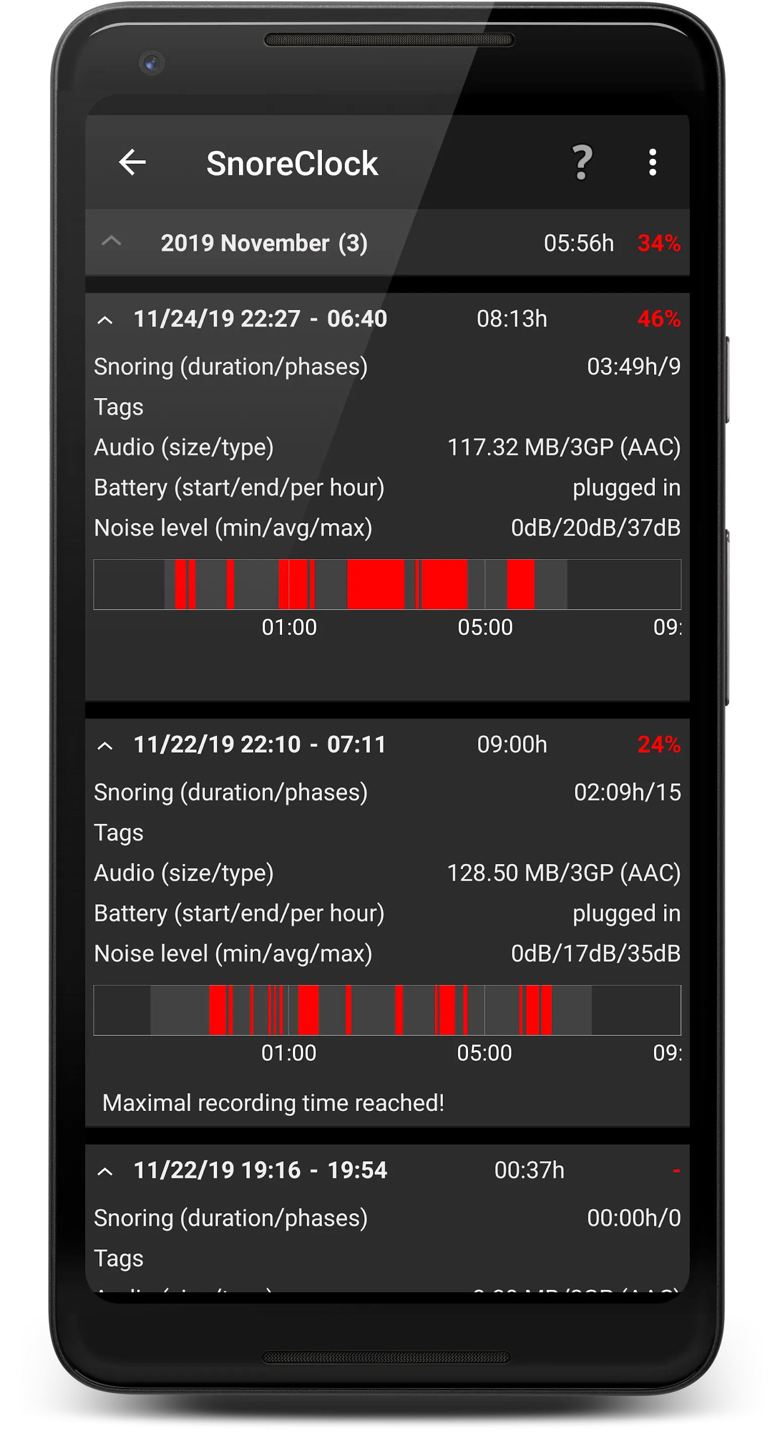 SnoreClock - Do you snore? | Indus Appstore | Screenshot