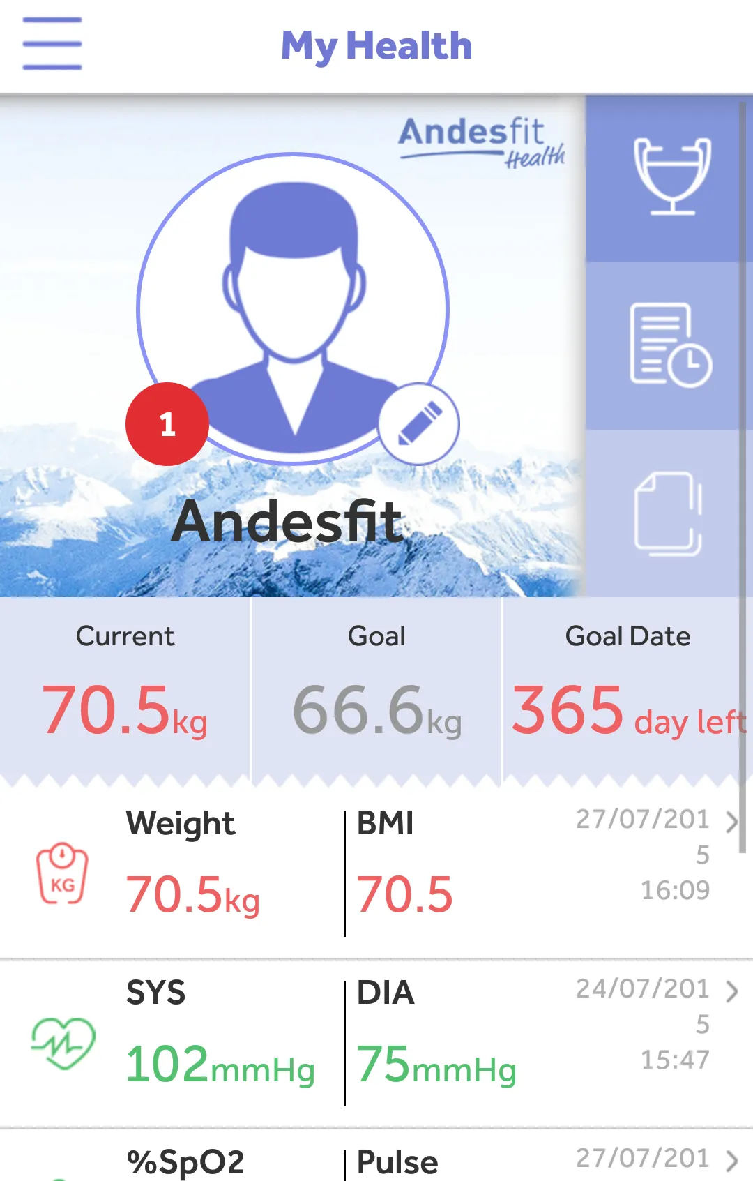 Andesfit Health | Indus Appstore | Screenshot