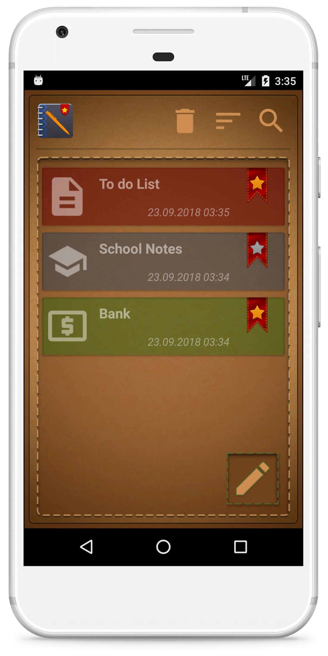 Notebook - Organize Ideas List | Indus Appstore | Screenshot