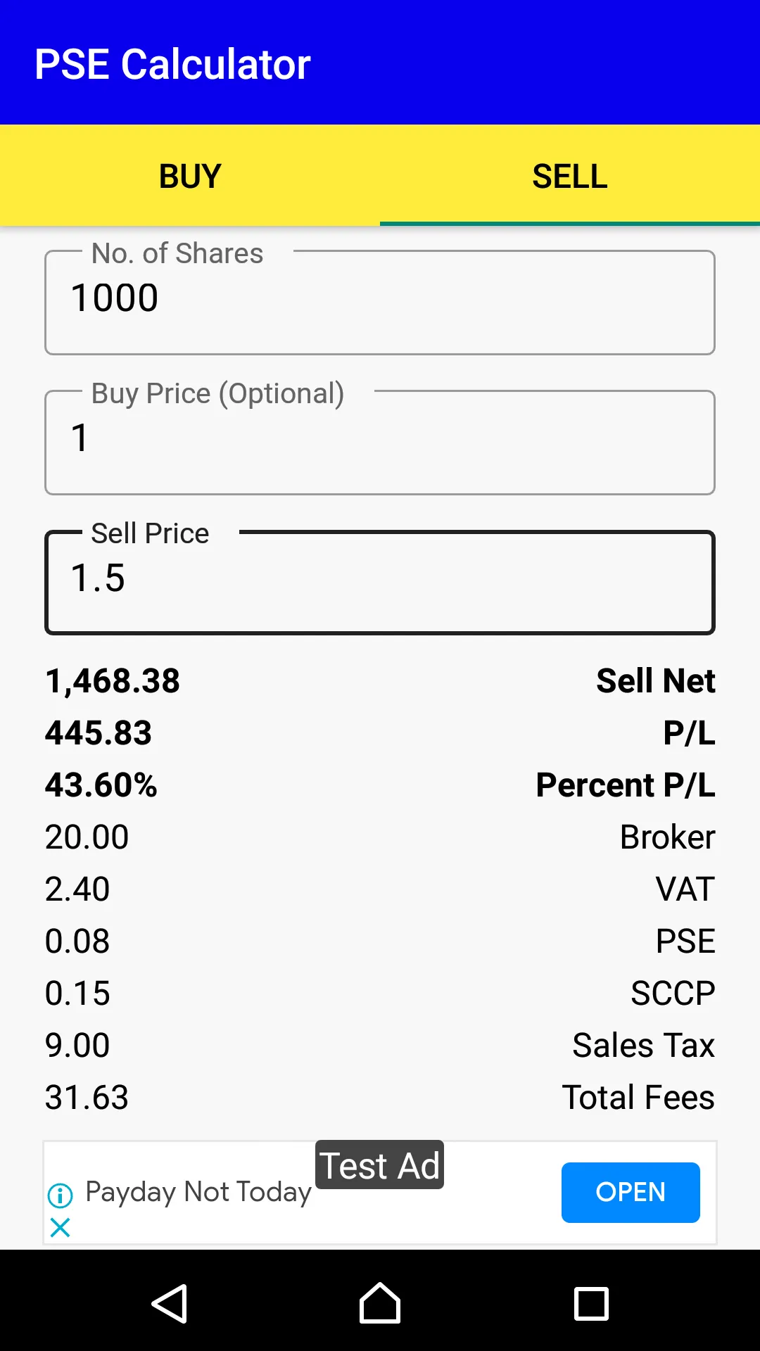 Quick PSE Calculator | Indus Appstore | Screenshot