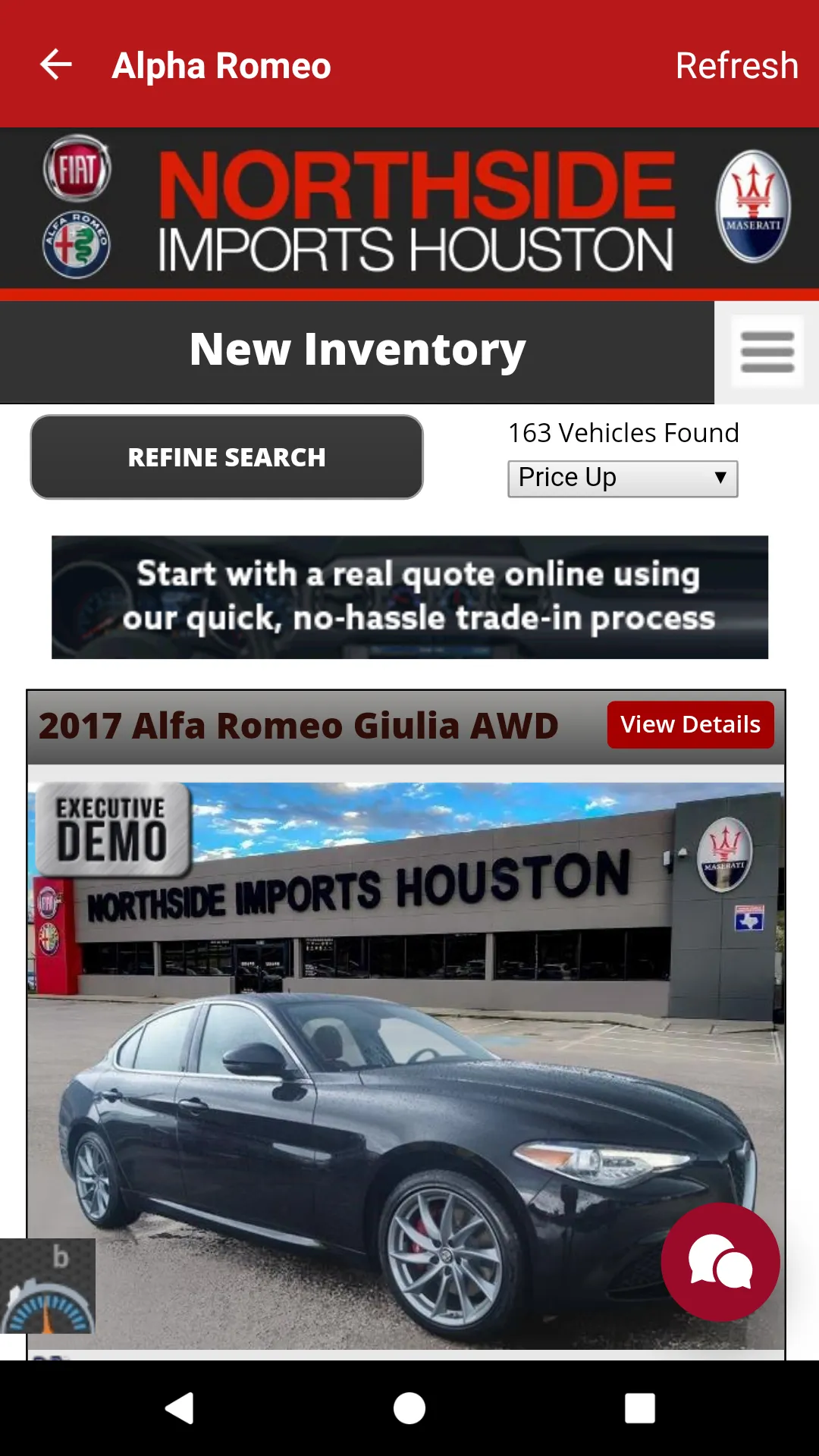 Northside Alfa Romeo Maserati | Indus Appstore | Screenshot