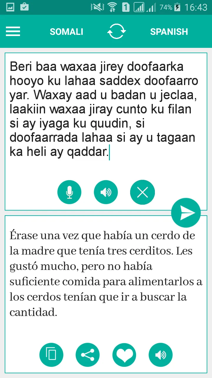 Somali Spanish Translator | Indus Appstore | Screenshot