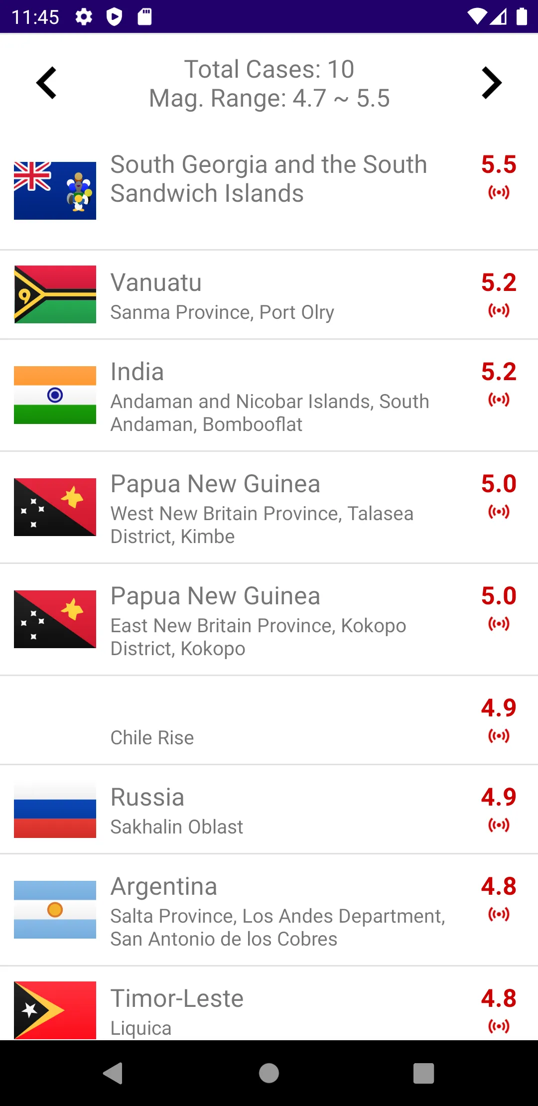 Earthquake Alert | Indus Appstore | Screenshot