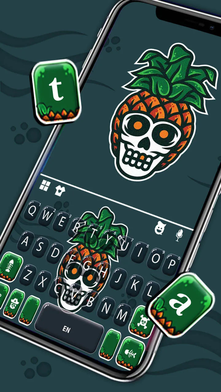 Fun Pineapple Skull Keyboard B | Indus Appstore | Screenshot