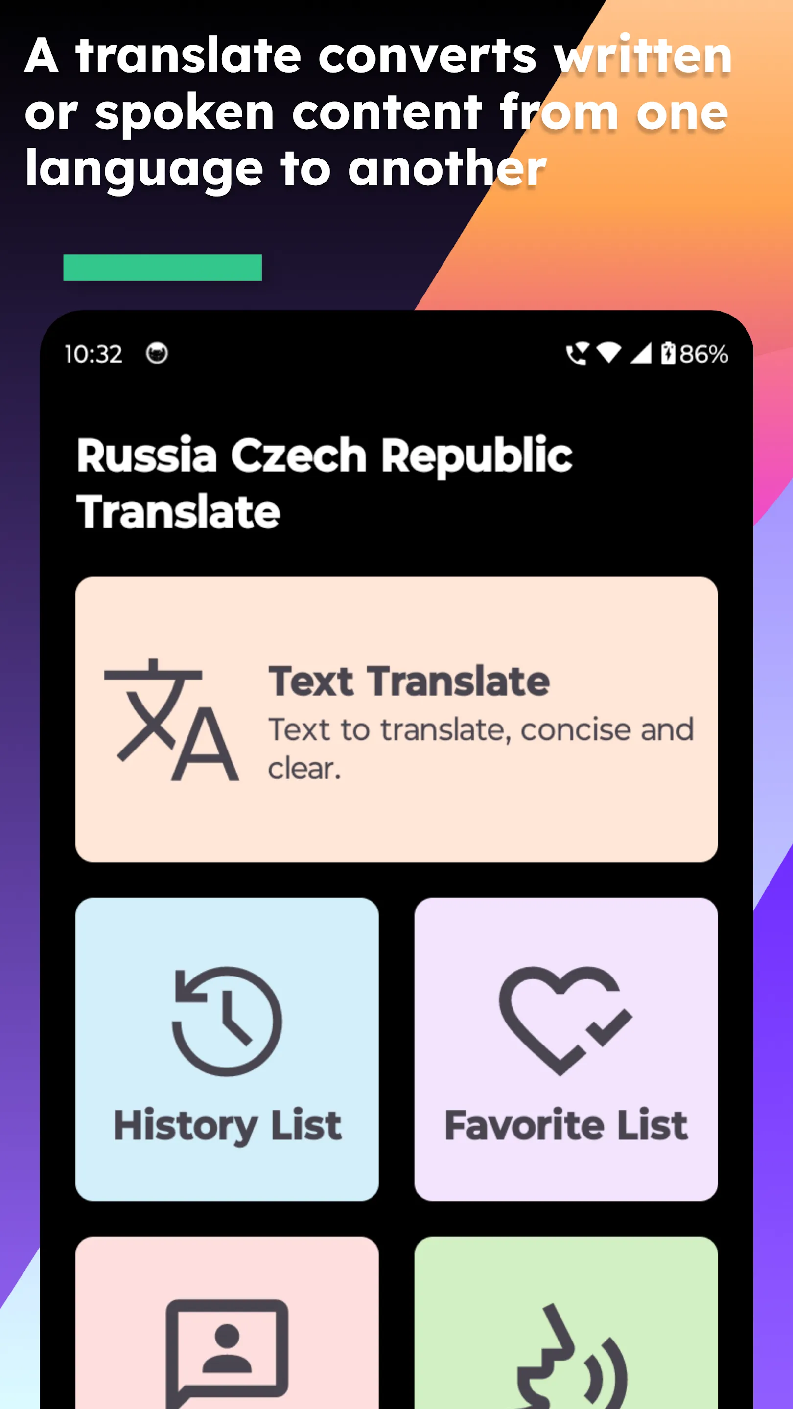 Russia Czech Translate | Indus Appstore | Screenshot