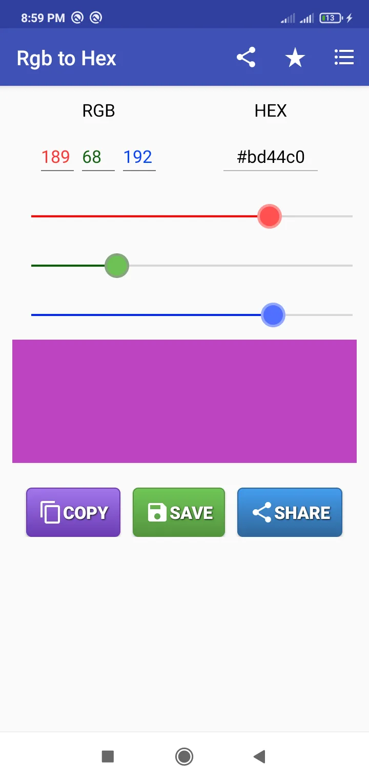 RGB to Hex Converter | Indus Appstore | Screenshot