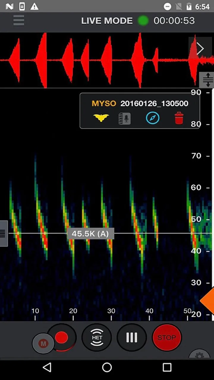 Echo Meter Touch Bat Detector | Indus Appstore | Screenshot