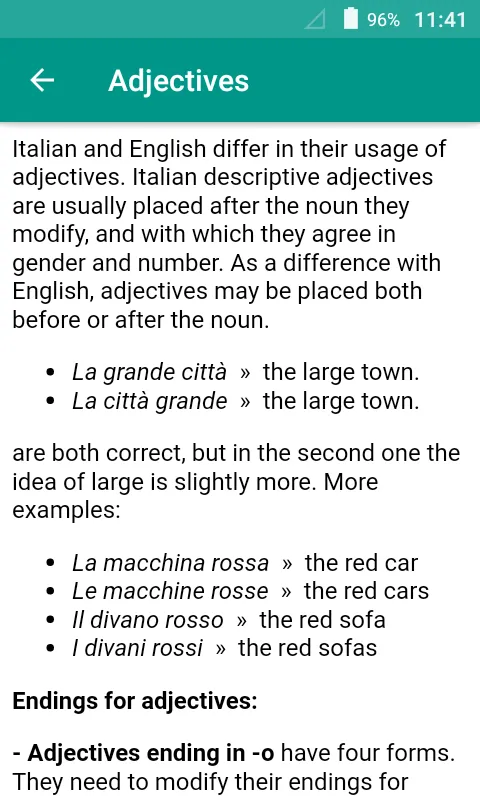 Italian Grammar | Indus Appstore | Screenshot