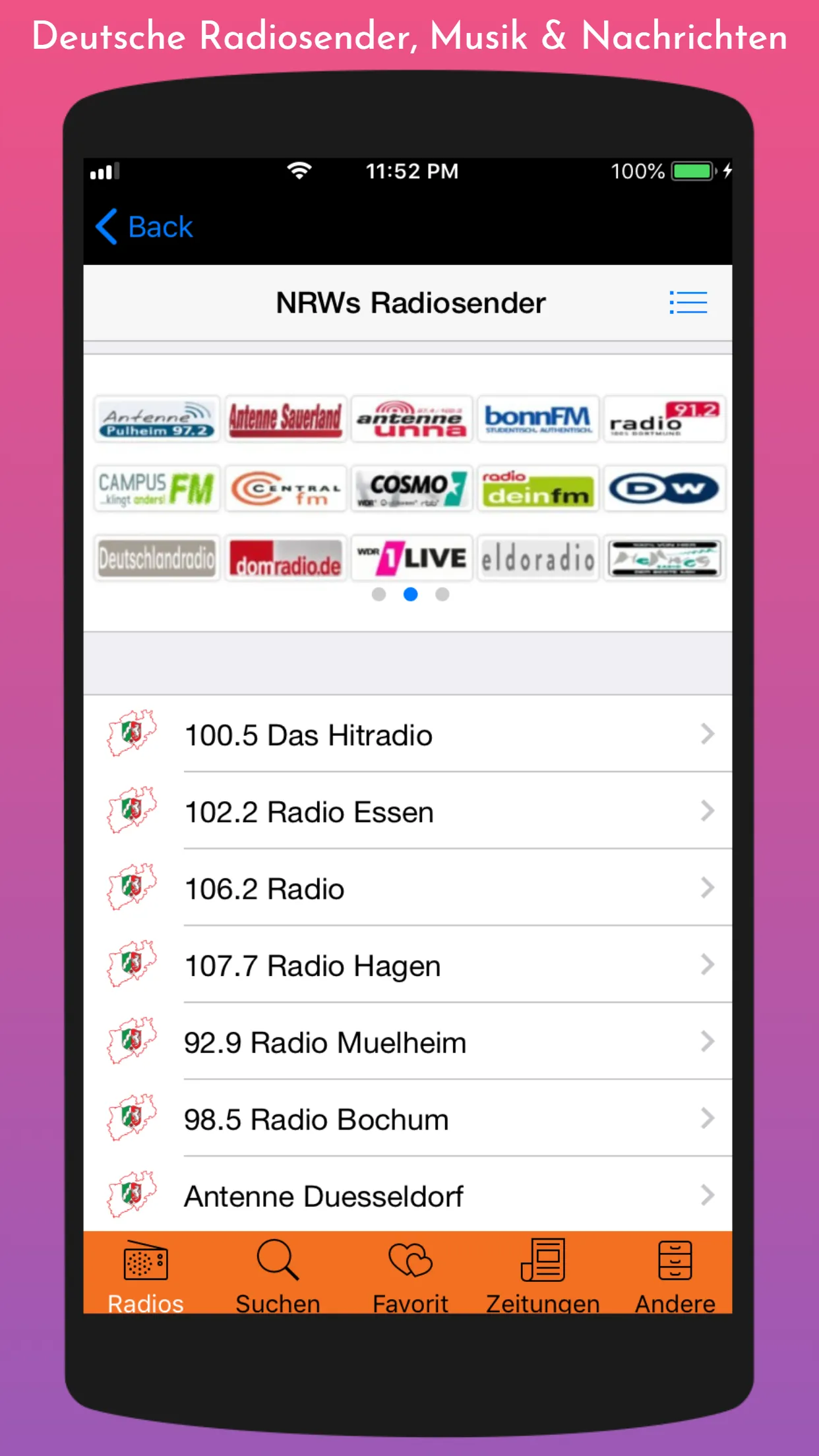 Deutsche Radiosender & Musik | Indus Appstore | Screenshot