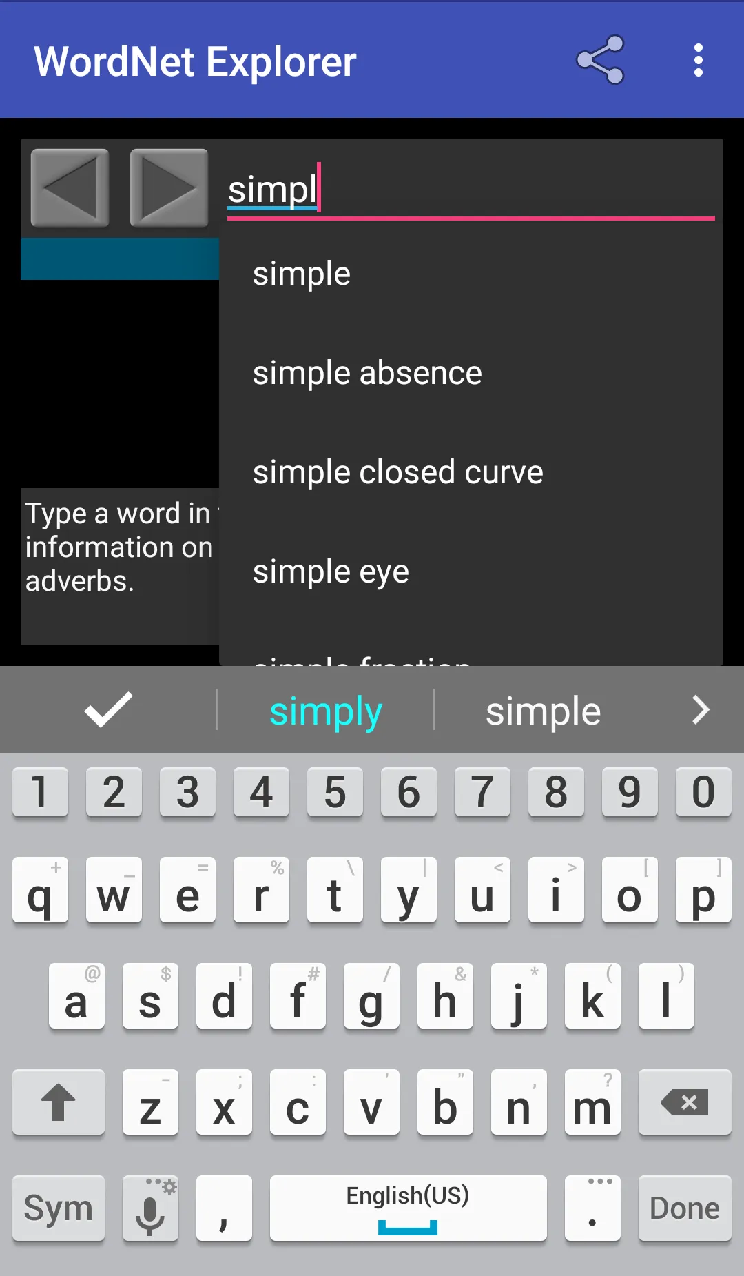 WordLink Explorer | Indus Appstore | Screenshot