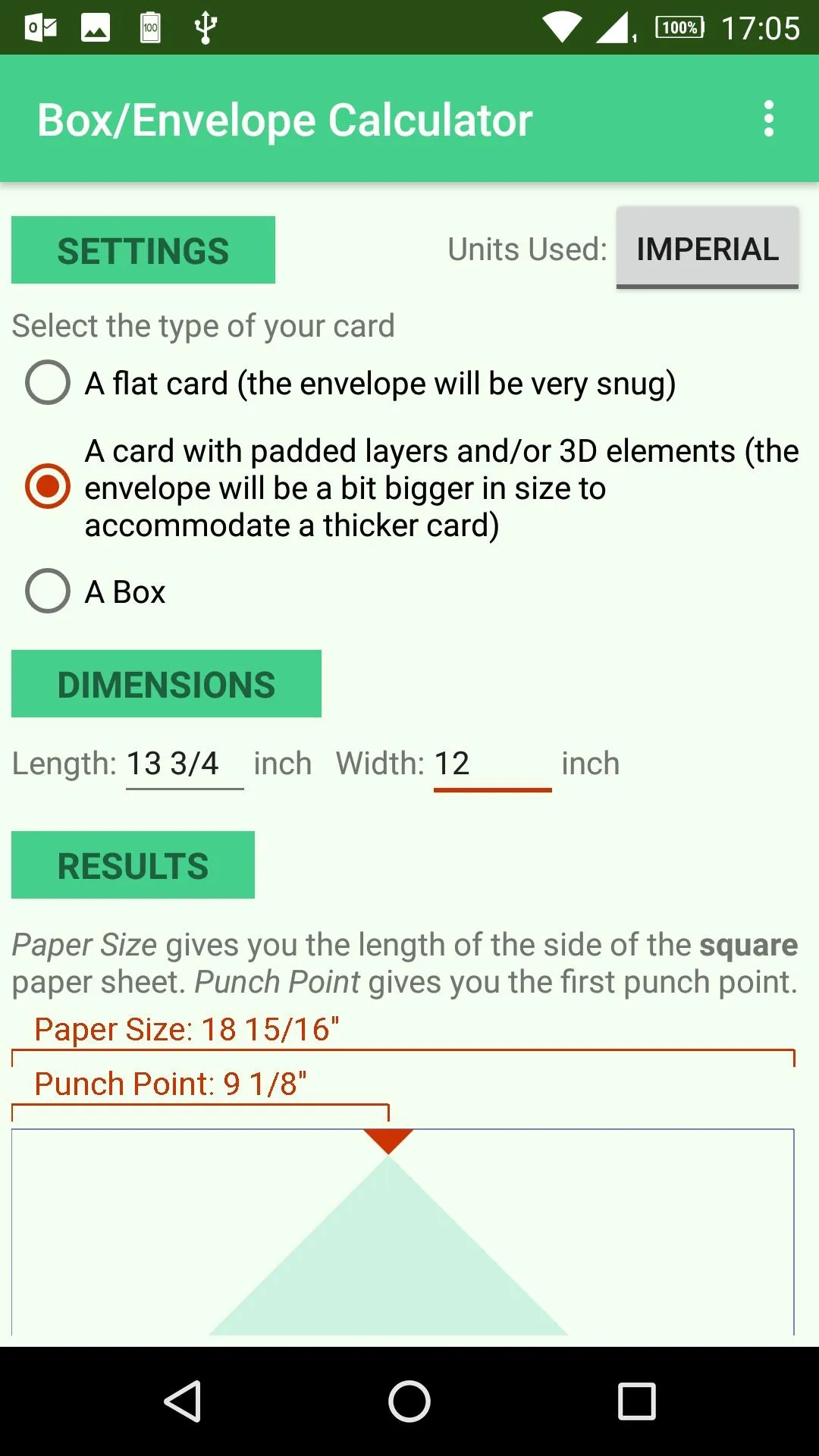 Box/Envelope Calculator | Indus Appstore | Screenshot