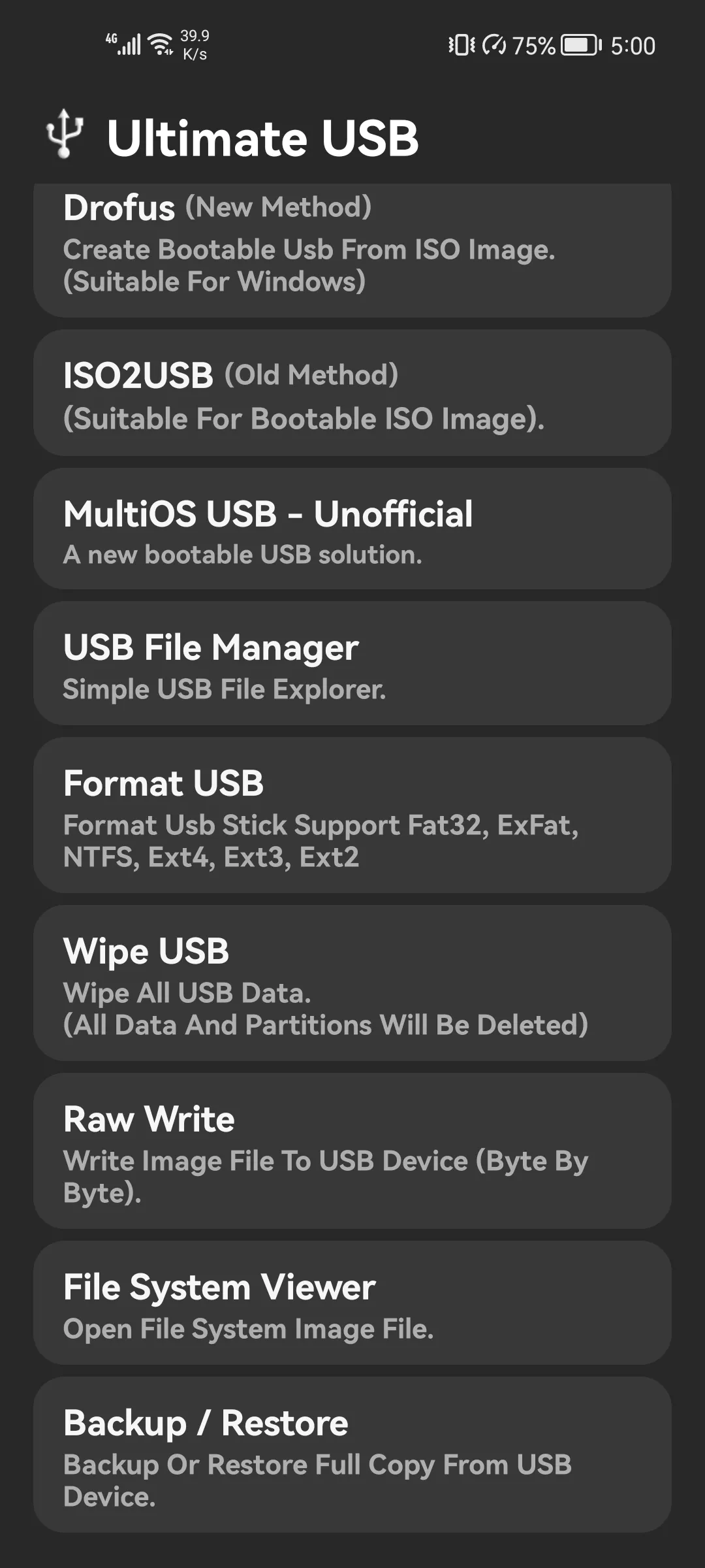 Ultimate USB (All-In-One Tool) | Indus Appstore | Screenshot