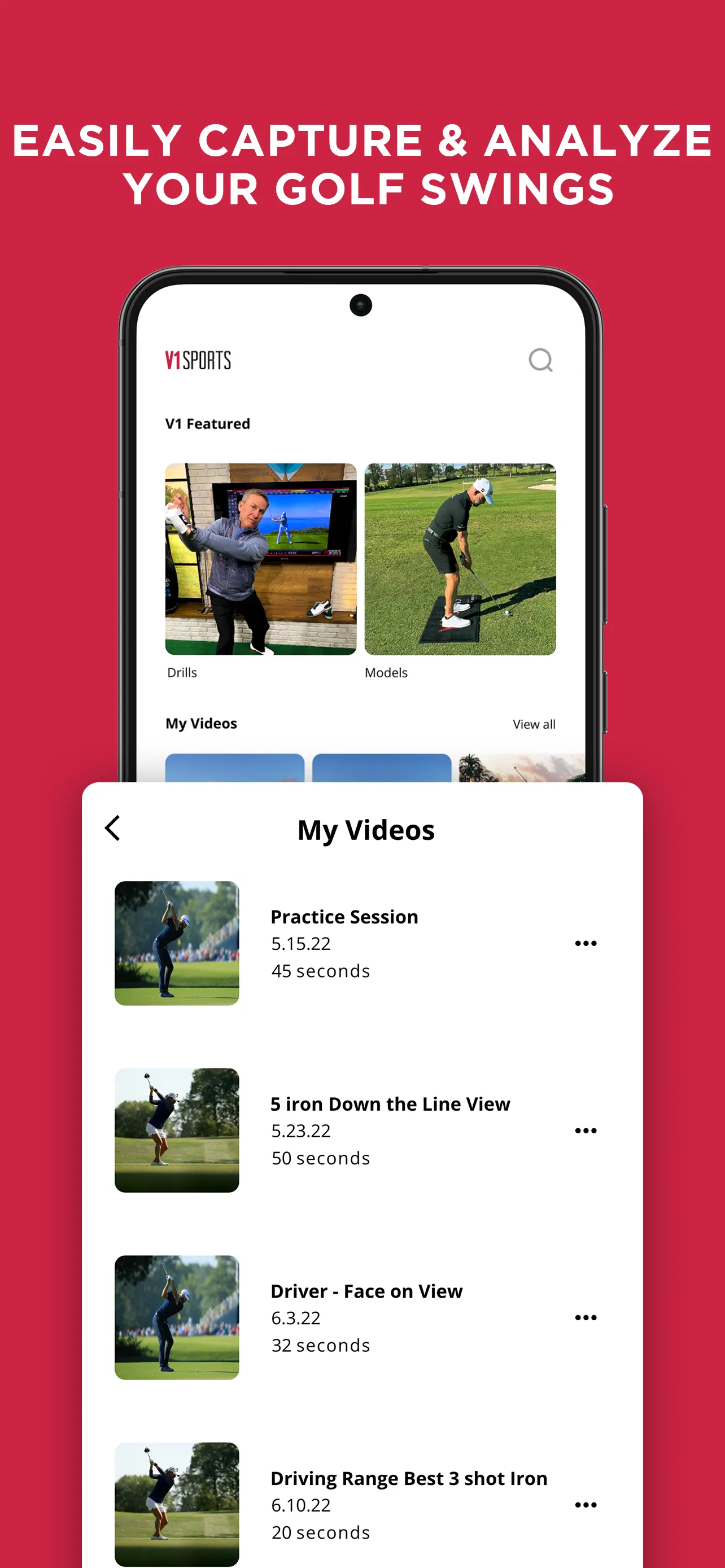 V1 Golf: Golf Swing Analyzer | Indus Appstore | Screenshot