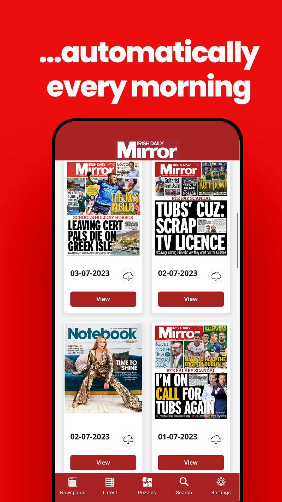 Irish Mirror Newspaper (IE) | Indus Appstore | Screenshot