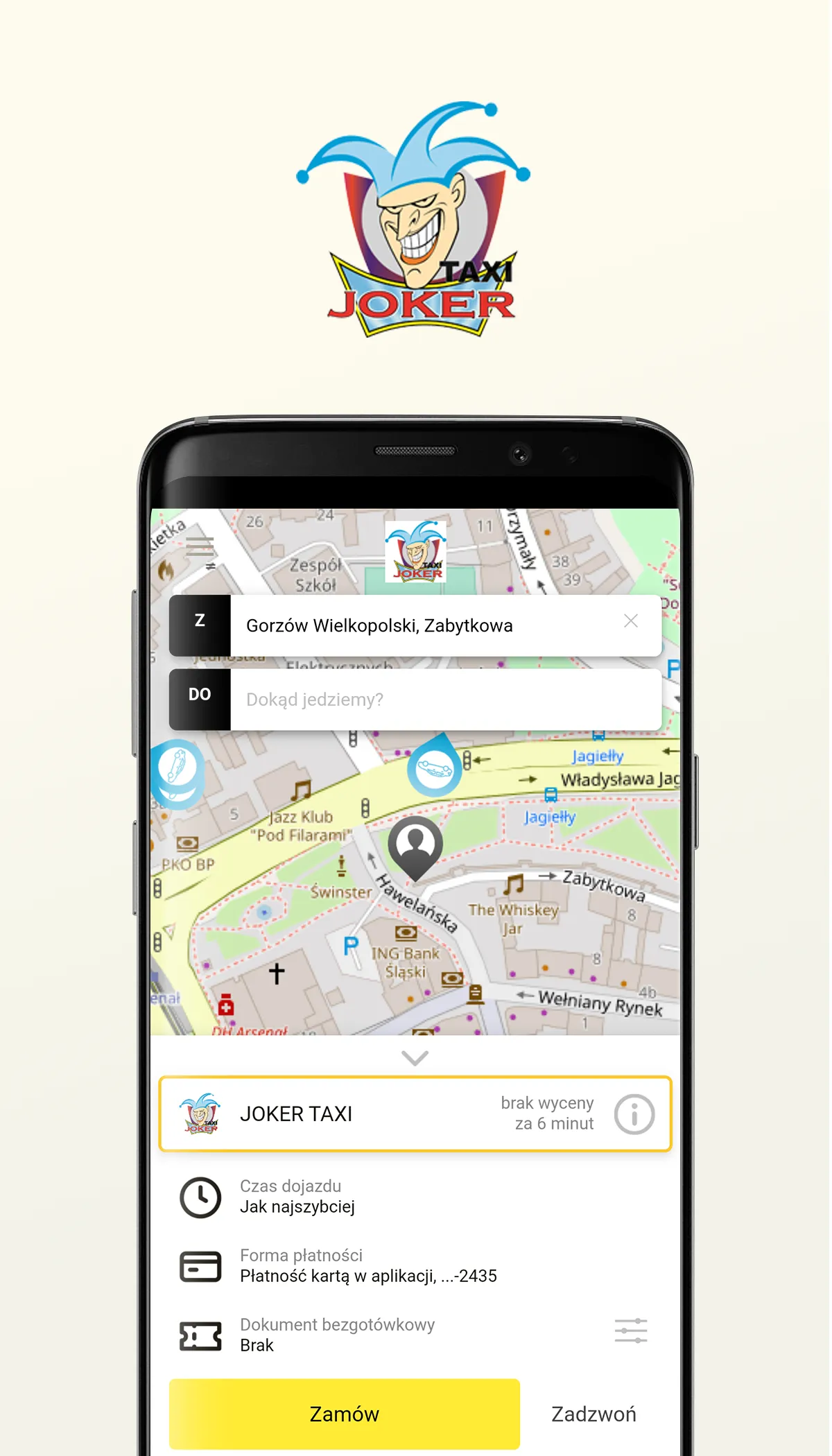 Joker Taxi Gorzów | Indus Appstore | Screenshot