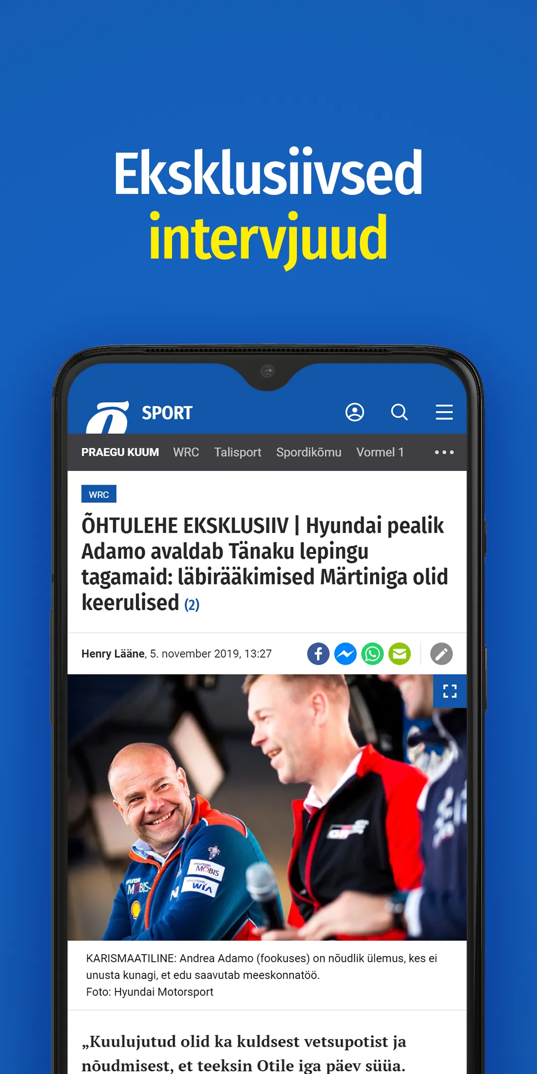 Õhtuleht Sport | Indus Appstore | Screenshot