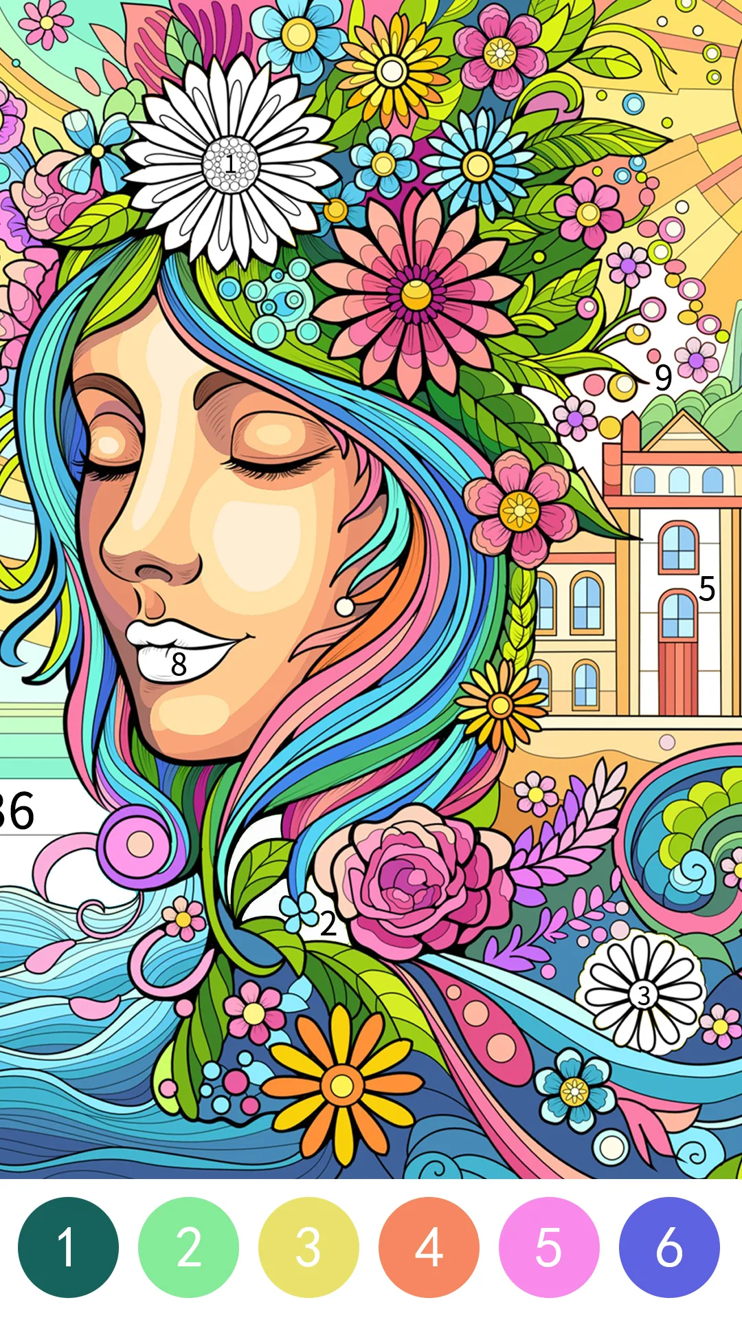 Tangle Color by Number Book | Indus Appstore | Screenshot