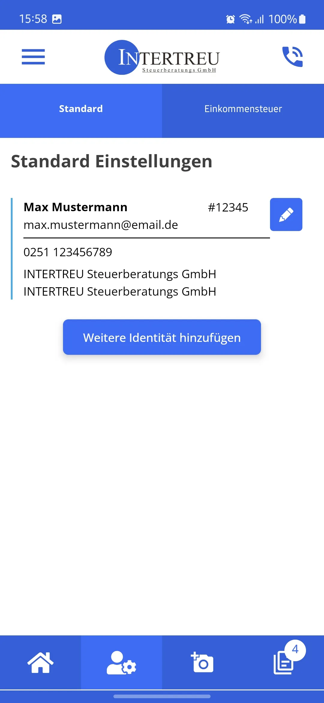 Intertreu Steuerberatungs GmbH | Indus Appstore | Screenshot