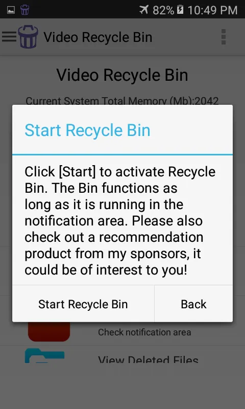 Video Recycle Bin | Indus Appstore | Screenshot