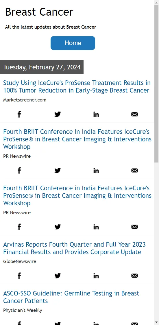 Breast Cancer News | Indus Appstore | Screenshot