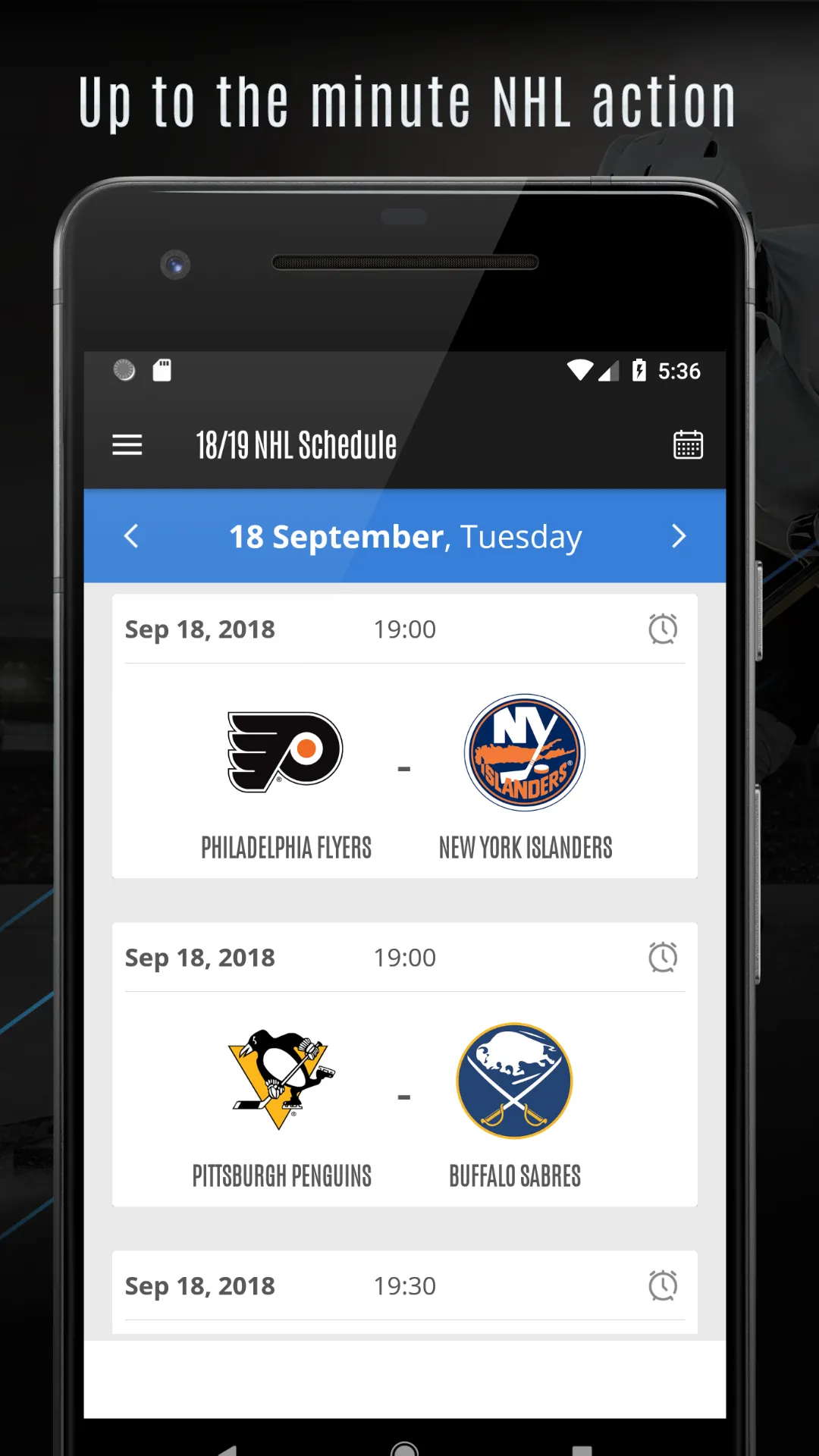 24/25 NHL Schedule & Reminder | Indus Appstore | Screenshot