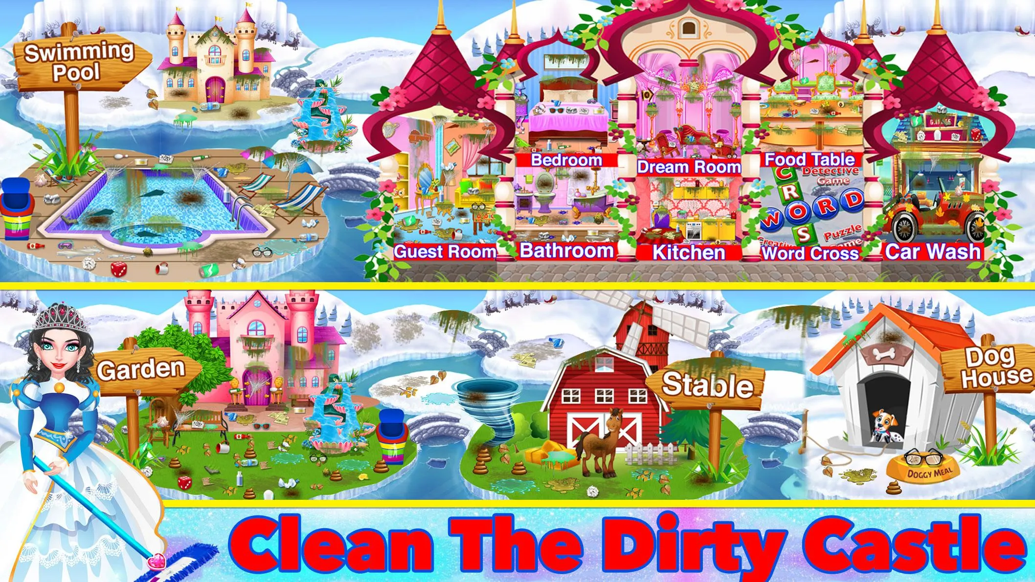 Winter Princess House Cleaning | Indus Appstore | Screenshot