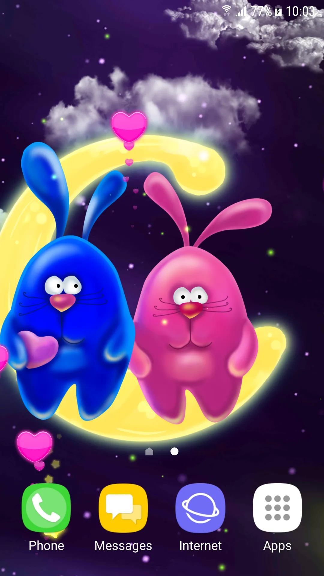 Bunnies Romantic Live Wallpape | Indus Appstore | Screenshot