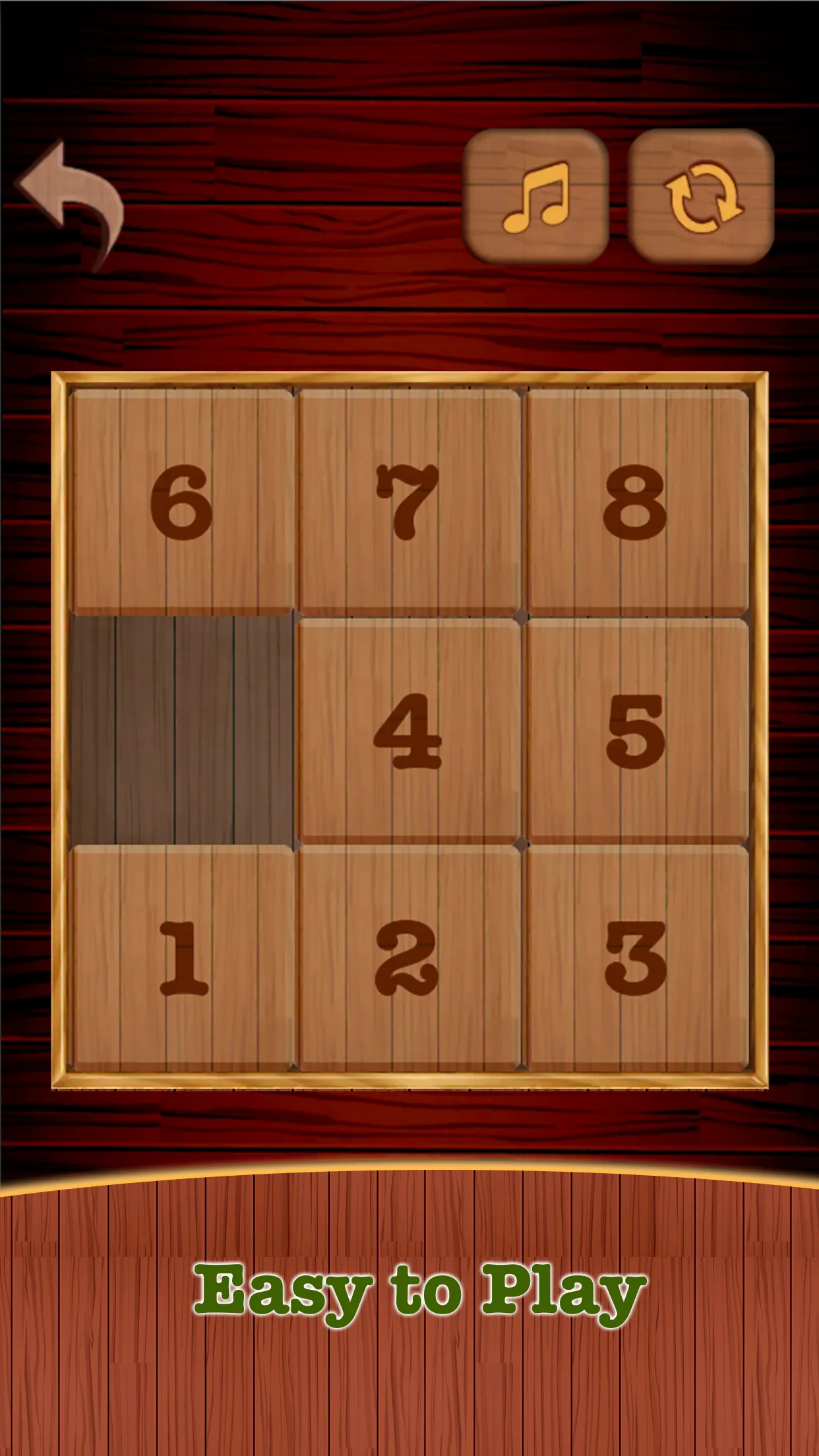 Wooden 15 Puzzle ! Number Slid | Indus Appstore | Screenshot