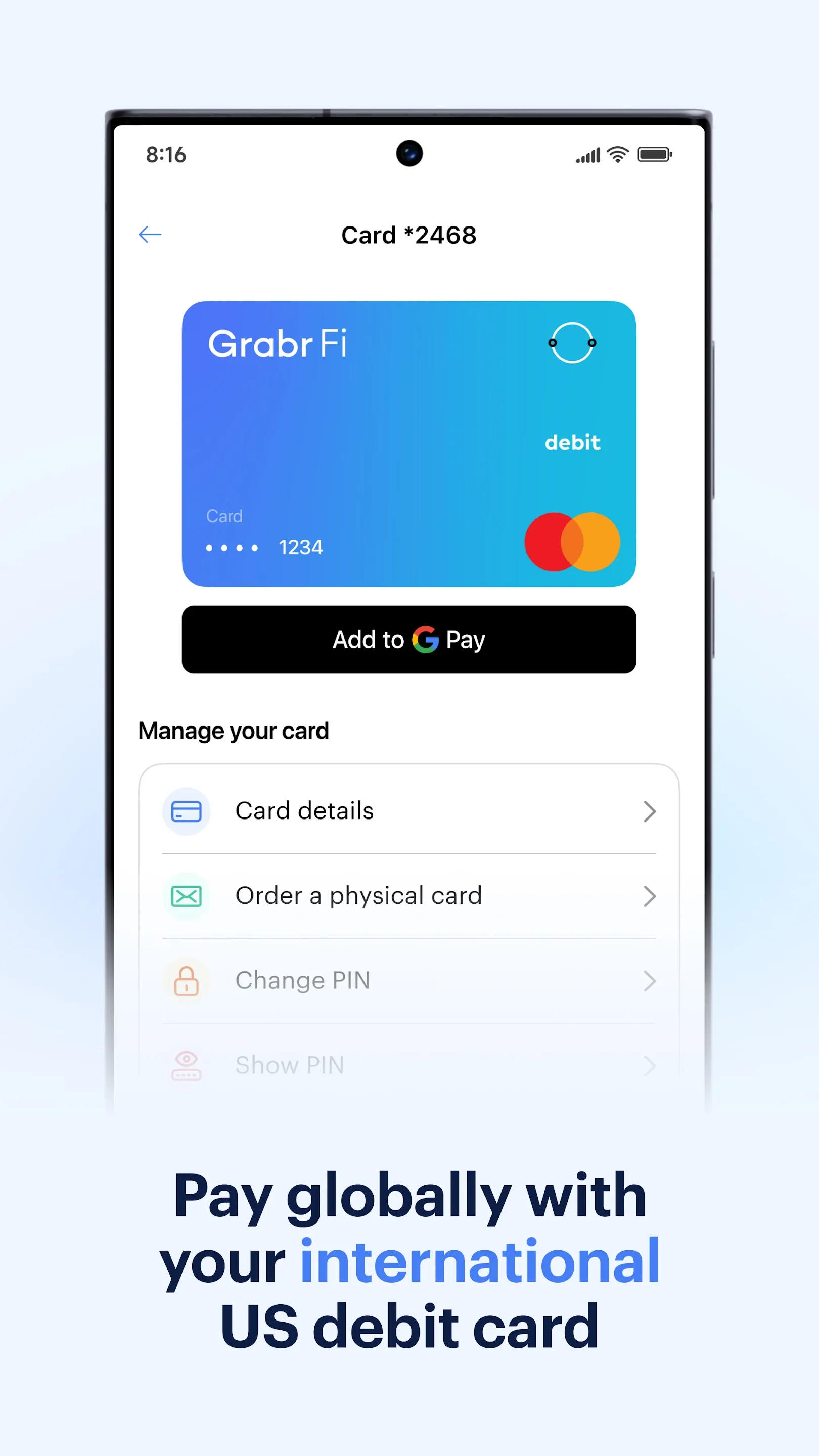 GrabrFi: Global USD Banking | Indus Appstore | Screenshot